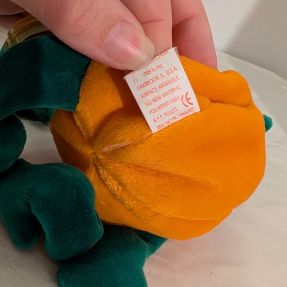 Lot of 2 (TWO) TY Beanie Babies - Pumpkin' Small and Large - Picture 5 of 10